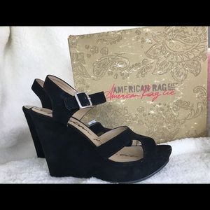 American Rag black “Raven” sandal/wedge